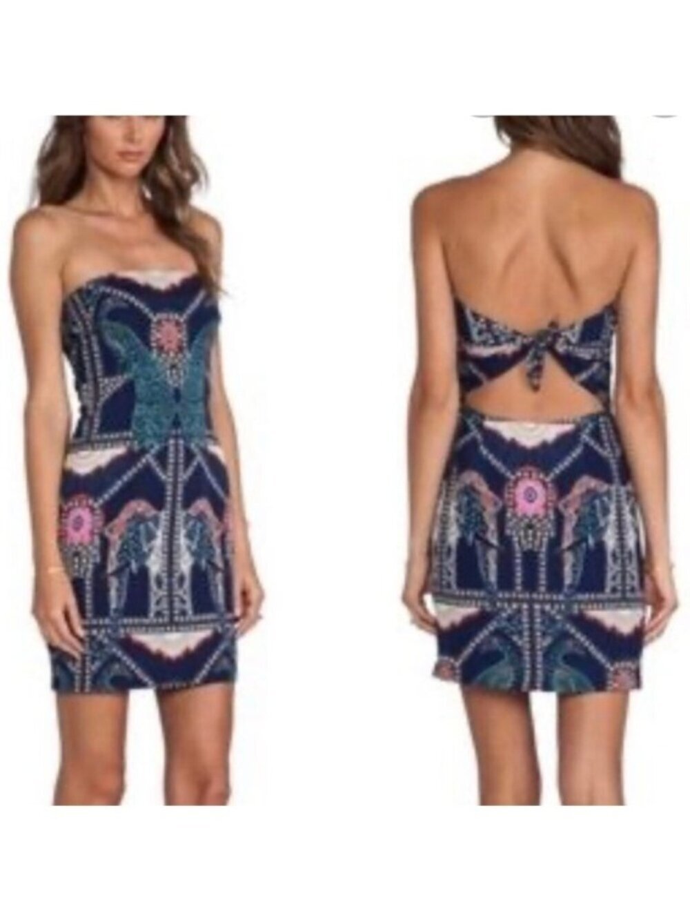 Mara Hoffman Strapless Party Dress in Caravan Midnight sz 2